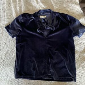Madewell Midnight Velvet Blouse